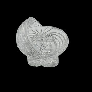 Avon 1993 Lead Crystal Baby Carriage Trinket Dish Collectible